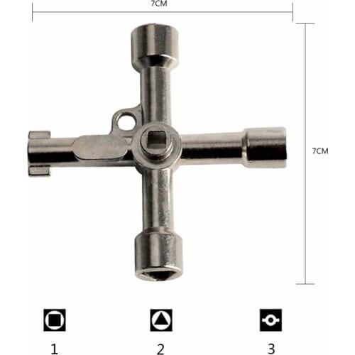 Multifunction 4 Ways Universal Triangle Wrench Key Plumber Keys Triangle For Gas Electric Meter Cabinets Bleed Radiators