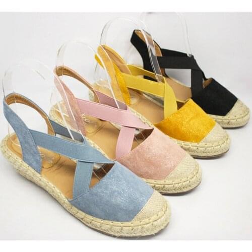 Fashion Baotou Sandals Women 2020 Cross Strap Wedge Sandals Women Slippers Pure Color Casual Pu Women Sandals