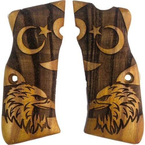 Unshakable Mega, Kýlýnç and K2 Moon Star and Eagle Embroidered Wooden Grip