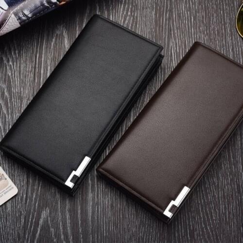 New Iron-edge Mens Long Wallet Korean Mens Youth Fashion Short Coin Purse Multifunctional Zipper Slim Wallet