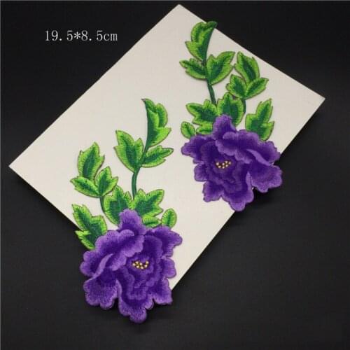 Wholesale 10pcs 19.5*8.5CM Embroidered Sewing On Patch Iron-On Patch Stickers For Clothes Sewing Fabric Applique Supplies YH34