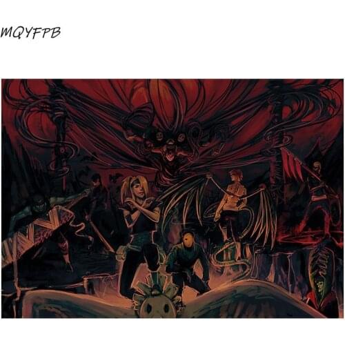 Japanese Animation Kraft Paper Poster Home Bedroom Wall Decoration Painting Core 50.5x35cm