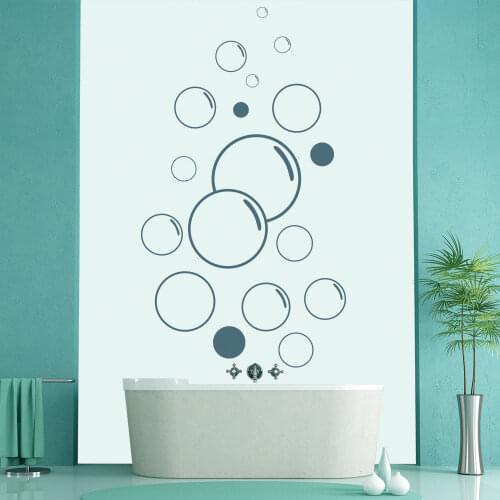 Floating Bubbles Bath Soap Wall Stickers Lather Bathroom Wall Stickers Home Decor Art Decals High Quality Wallpaper Mural SA361