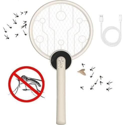 Portable Physical Electric Mosquito Swatter Zapper USB 1000mAh Foldable Mosquito Swatter Kill Fly 3 Network Bug Zapper Killer