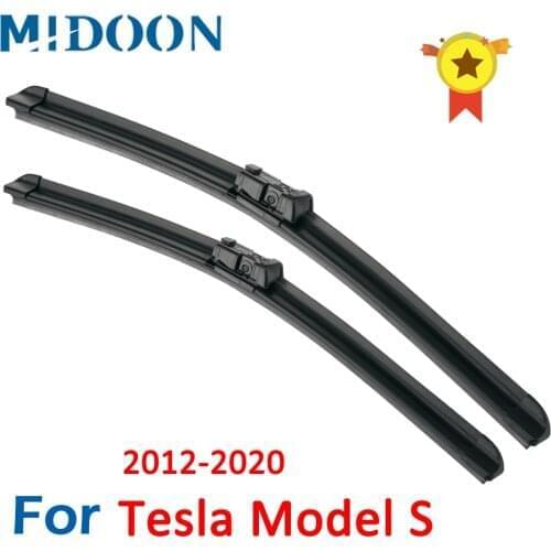 MIDOON Wiper LHD Front Wiper Blades For Tesla Model S 2012 - 2020 Windshield Windscreen Front Window 28''+17