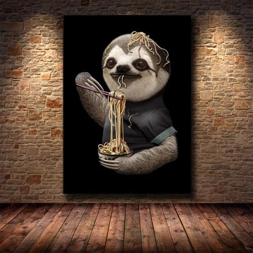 Cute Creative Sloth HD Print Canvas Painting Wall Art Living Room Bedroom Decoration Painting Childrens Gifts