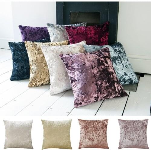 Super Soft Cushion Cover Crushed Velvet Pillow Cover for Living Room Sofa 45x45cm Decorative Kussenhoes Nordic Housse de Coussin
