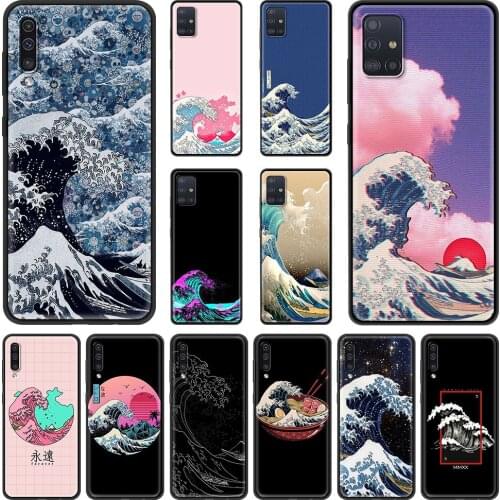 Wave background aesthetic Phone Case for Samsung Galaxy A51 A71 A21S A12 A11 A31 A52 A41 A32 5G A72 A02S Silicon Back Cover