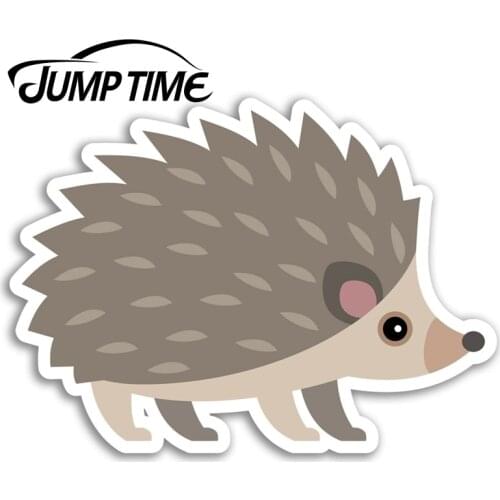 Jump Time Cute Hedgehog Vinyl Stickers Garden Animal Wild Sticker Laptop Car Assessoires Window Decals Car Wrap DIY