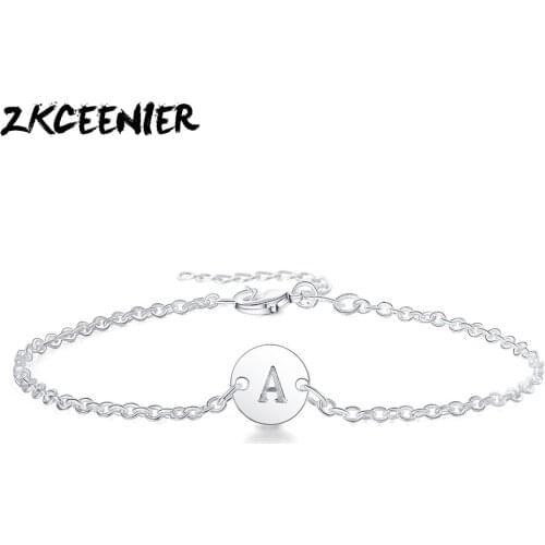 New High Quality 26 Letters Fashion Charms Bracelets for Women Bileklik Bracelet&Bangle Europe American Style Jewelry