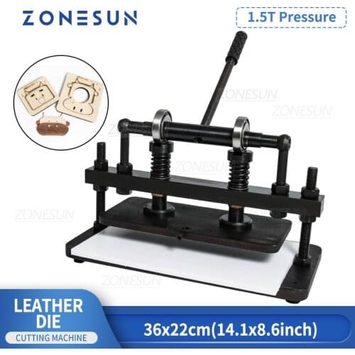 ZONESUN 3622cm DIY backpack handbag Manual leather die cutting machine photo paper PVC/EVA sheet mold cutter tool