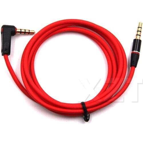 1M Audio Cable Line 3.5mm Jack to 3.5 mm AUX 90 Degree Red Male to Male Extension Cable Cord In Car for MP3 MP4 Computer Speaker