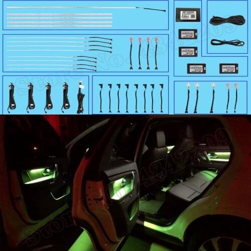 10 Colors For Land Rover Discovery Sport 2020 Srceen Control Decorative LED Atmosphere Lamp illuminated Strip Neon Ambient Light