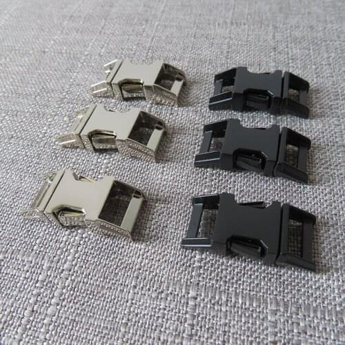 100Pcs 10mm Webbing Cat Dog Collar Metal Buckle Straps Belt Clasp Hardware For Pet Bracelet Paracord Outdoor Sewing Accessory