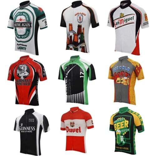 13 style beer cycling jersey short sleeve summer bike wear jersey road jersey cycling clothing bicycle clothes schlafly