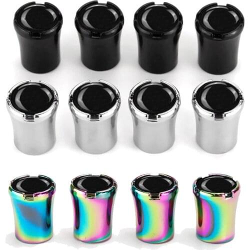 4pcs/set Neon Color Slim Waist Car Turck Air Port Cover Tire Valve Cap For BMW For Buick for Benz Universal Bike Car Accessories