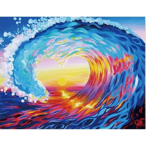5D Diamond Painting Drilling Circular Landscape Used to Make Mosaic Painting Home Decoration Art Craft