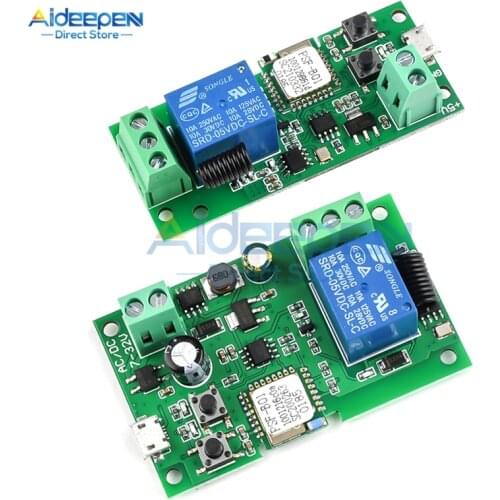 DC 5V 7V-32V 1 Channel WiFi Remote Control Relay Switch Module Supports 433MHZ Remote Control For EWelink APP System