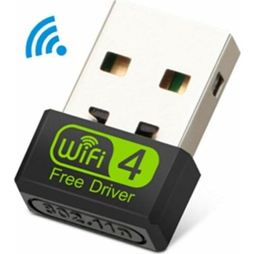 JCKEL Mini WiFi Adapter USB Dongle Free Driver 150Mbps USB-A Network Card Ethernet Wireless