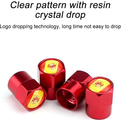 4Pcs Car Wheel Tire Valve Caps Stem Cover Auto Styling National Flags for VW Suzuki BMW Audi FIAT Mazda Toyota Car Goods