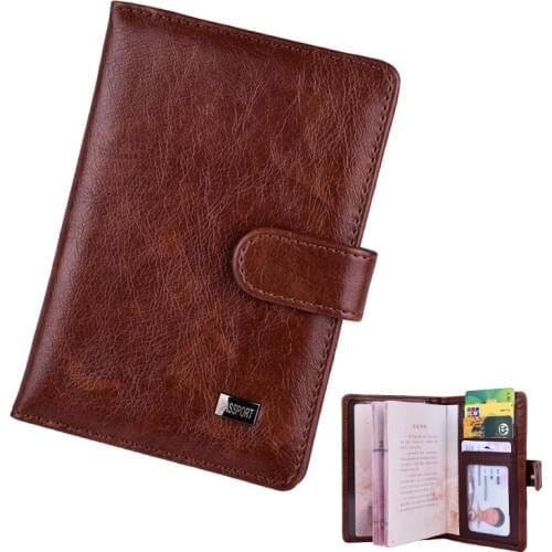 Hasp Leather Passport Cover ID Card Holder Case Wallet for Business Credit Cards Passport Holder Tarjetero Porte Carte Bancaire