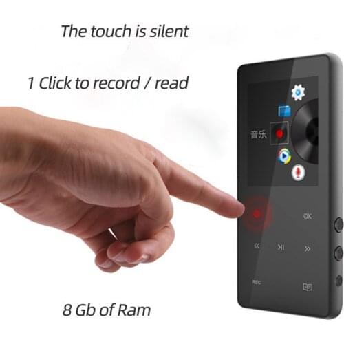 MP4 1.8 inch Display MP3 HIFI Lossless Sound Music Player Fm Radio Recording Video Play E-book Touch key Metal MP4 Music Player