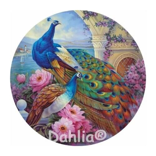 Beautiful Peacocks Peony Animal Arts Needlework Embroidery DIY Cross Stitch Kits Crafts 14CT Unprinted Home Decor Handmade