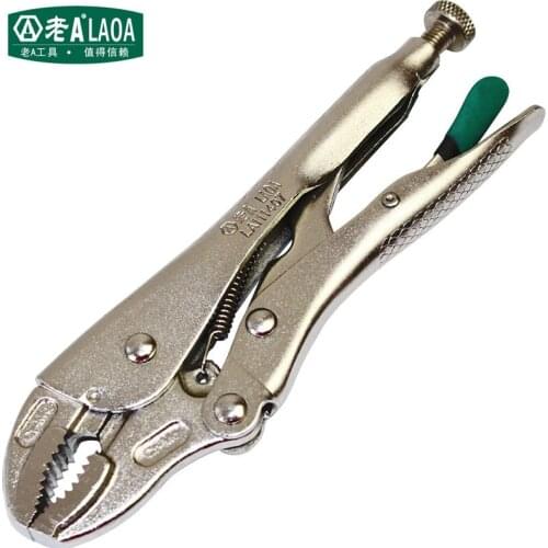 LAOA Locking Pliers Round nose 5/7/10inch Straight Jaw Lock Mole Plier Curved Jaw Welding Tool