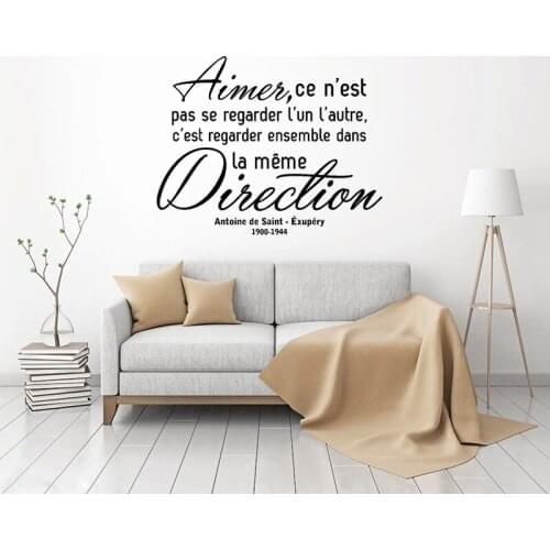 Stickers Aimer C'est De Regarder Antoine De Saint Exupery Vinyl Wall Art Decal Bedroom Home Decor Poster House Decoration