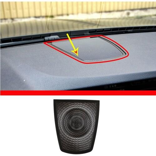 For BMW 5 Series F10 2011-17 Aluminum Alloy Black Car Dashboard Speaker Cover Stickers Interior Car Accessories Car modification