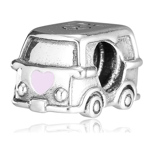 Fits Europe Bracelets beads Camper Van Charm 925 Sterling Silver Bangle Beads DIY Making Fine Jewelry