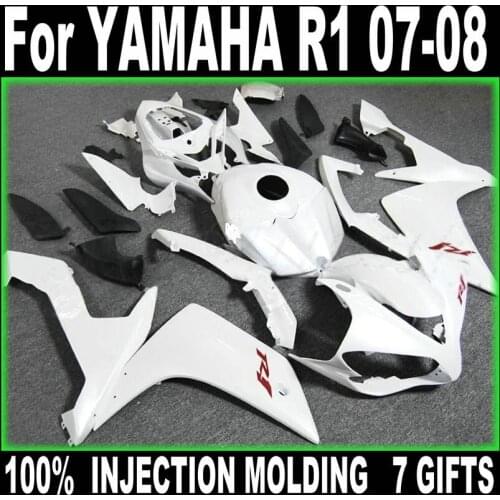 Fit for YAMAHA injection molding fairings R1 2007 2008 white black motorcycle fairing kit YZF R1 07 08 HZ05