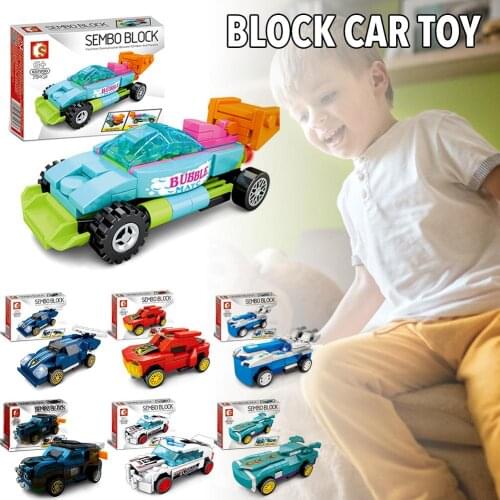 Hot Innovative Wheels Racing Car Toy Block Car Kits Toys Innovative Assembling Building Kits For Children