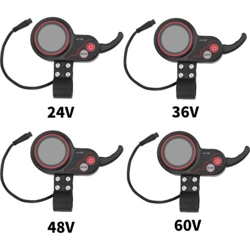 Electric Bike Scooter Display with Thumb Throttle 2 in 1 Electric Bicycle Speedometer Manual Control Panel