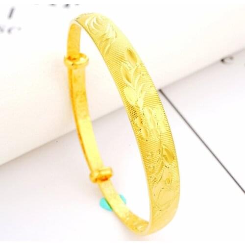 Adjustable Bangle Gold Color Bracelets & Bangle Womens Fashion Jewelry