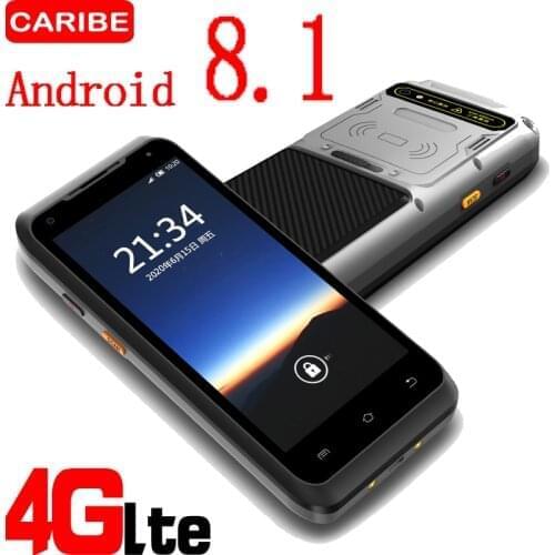 CARIBE Android 8.1 Scannning Device RFID Reader Inventory Logsitic Supermarket Pda Barcode Scanner with 5.5 Inch Screen