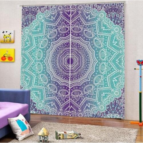 Morden blue curtains 3D Blackout Curtains For Living room Bedding room Drapes Cotinas para sala