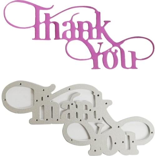 Thank You Scrapbooking Template Metal Die Cut Letters Paper Card Embossing Craft Steel Cutting Dies