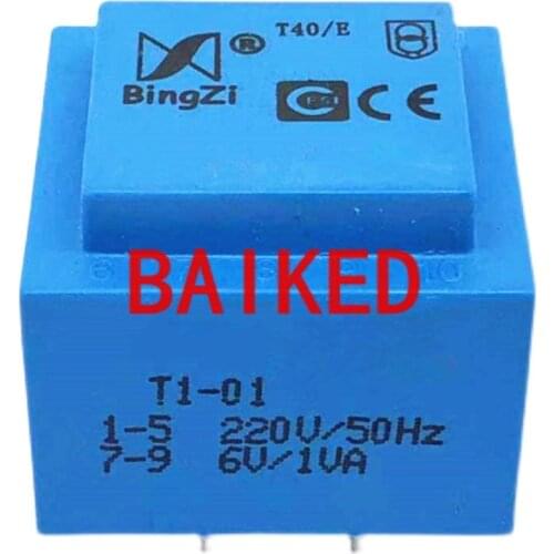 T40/E BeiJing T1-01 Enter 220V Single Output 6V 1VA Power BingZi Transformer