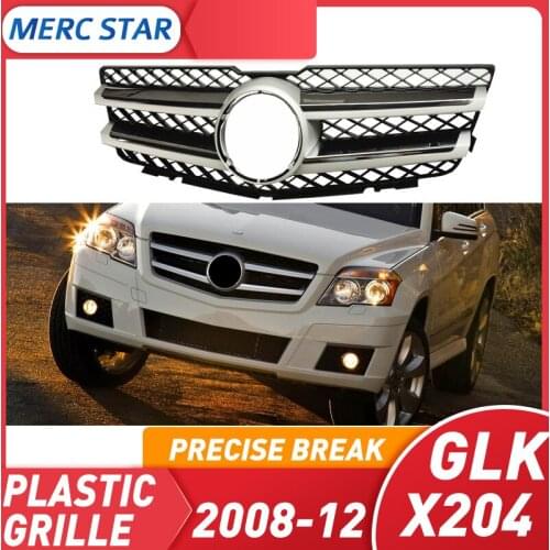 Top front car grill of high quality for racing grill GLK class x204 a2048800883 2008-12 chromed silver grill