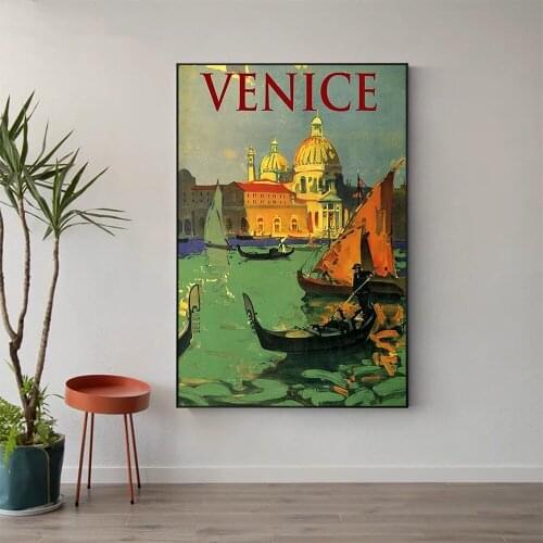 W565 Silk Fabric Poster Wall Art Decor VENEZIA Vintage Classic Movie Trend Fashion Decoration Bright Gift