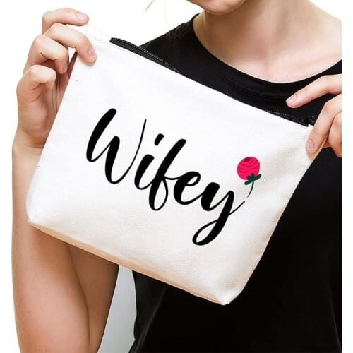 Wifey Bag Honeymoon travel Wedding Engagement Bridal Shower Bride to be Valentines Day Anniversary Bachelorette party Gift