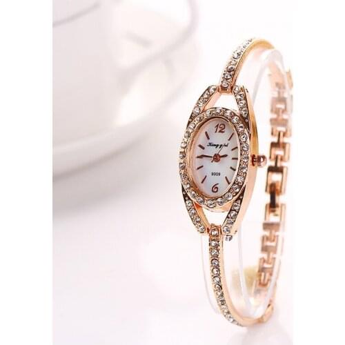 Ladies Bracelet Watch Ladies Bracelet Stainless Steel Crystal Quartz Watch Thin Strap Exquisite Ladies Small Watch 2021 Fashion