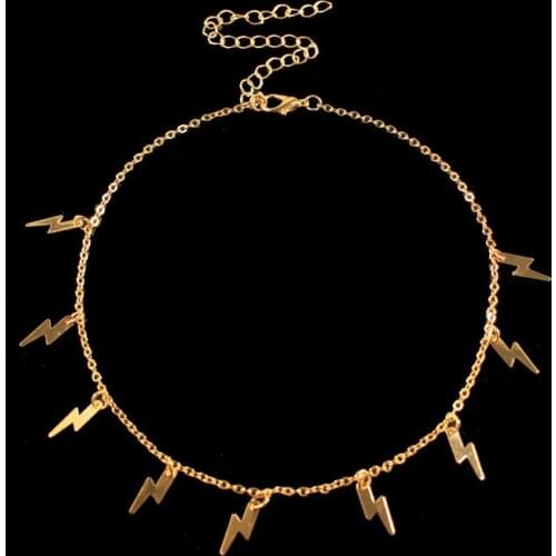 Bohemian Star Lightning Anklet for Women Gold Multilayer Crystal Anklets Shell Chain Necklce on Leg Beach Choker Jewelry Gifts