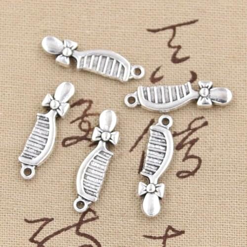 12pcs Charms Double Sided Comb 28x7mm Antique Making Pendant fit,Vintage Tibetan Silver color,DIY Handmade Jewelry