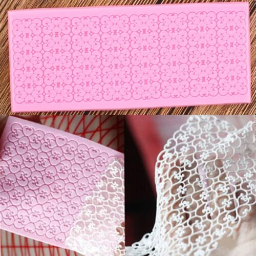 3D Lace Flower Silicone Molds Cake Border Fondant Mould Cake Decorating Baking Mold Chocolate Candy Polymer Clay Moulds