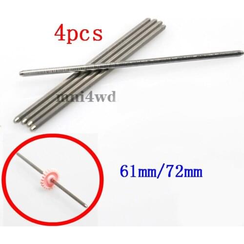 4pcs 61mm 72mm Axle Homemade Ultra-straight Ultra-hard Precision Gear Axis Shaft for 1/32 TAMIYA Mini 4WD Car