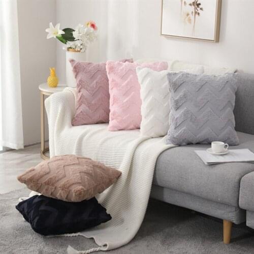 45*45CM Pink Wave Pattern Pillowcase Sofa Pillow Bedside Pillow Living Room Back Cushion Home Supplies