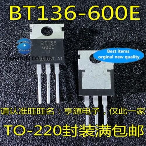 50Pcs BT136-600E BT136600E TO-220 4A 600V Bidirectional thyristor in stock 100% new and original