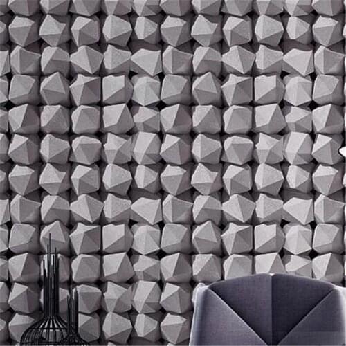 Beibehang Modern minimalist 3D abstract geometric wallpaper barber shop Scandinavian style bedroom living room TV background